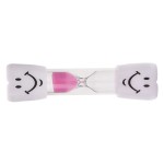 3 Minutes Smiling Face The Hourglass for Kids Toothbrush Timer Sand Clock, pink sand